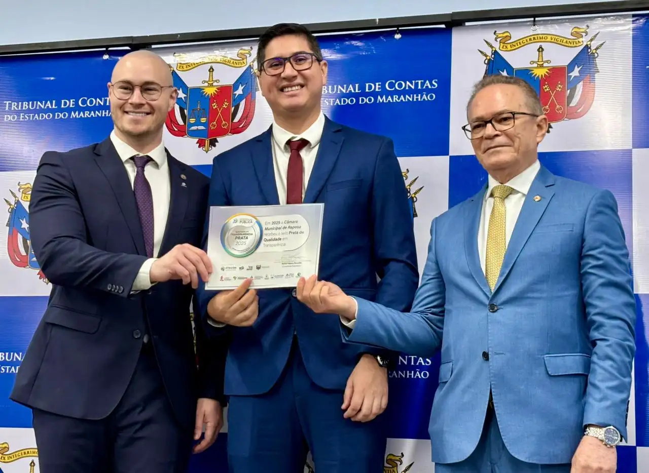 Câmara Municipal de Raposa conquista Selo de Transparência em cerimônia do Programa Nacional de Transparência Pública